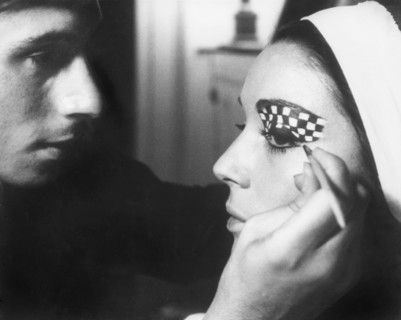 Elsa Martinelli, Makeup being Applied on-set of the Film "The Tenth Victim" (aka La Decima Vittima), 1965