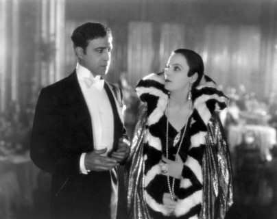 Arthur Edmund Carewe, Greta Garbo, on-set of the Silent Film "Torrent", 1926