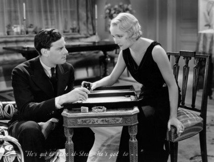 Norman Foster, Carole Lombard, on-set of the Film "Up Pops the Devil", 1931