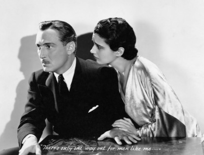Paul Lucas, Kay Francis, on-set of the Film "The Vice Squad", 1931