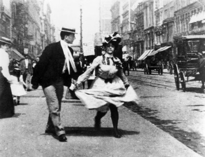 A.C. Abadie, Florence Georgie, Short Silent Film "What Happened on Twenty-Third Street, New York City", 1901
