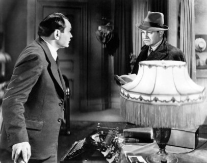 Edward G. Robinson, on-set of the Film "The Whole Town's Talking", 1935