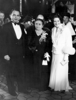 Edward G. Robinson, with Mother, Sarah Goldberg, and Wife, Gladys, Portrait  During Arriving at Premiere of "I Loved a Woman", September 1933