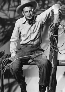 Gary Cooper, on-set of the Film "The Cowboy and the Lady", 1938