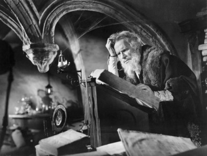 Gino Mattera, on-set of the Film "Faust and the Devil" (aka La Leggenda di Faust", 1950