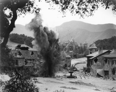 Battle Scene, on-set of the Silent Film "The Four Horsemen of the Apocalypse", 1921