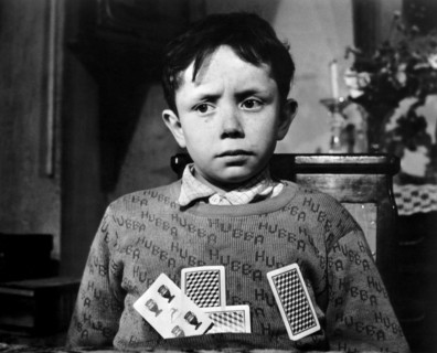 Pierino Bilancioni, on-set of the Film "Gold of Naples" (aka L'Oro di Napoli), 1954