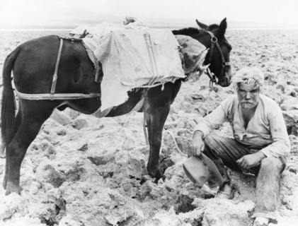 Gibson Gowland, on-set of the Silent Film "Greed", 1924