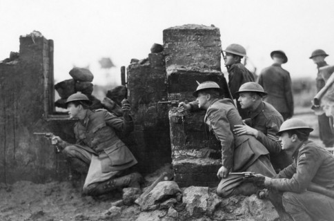War Scene, on-set of the Film "Journey's End", 1930