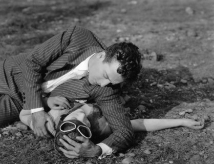 Dorothy Mackaill, Jack Mulhall, on-set of the Silent Film "Just Another Blonde", 1926