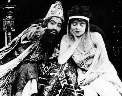 Henry B. Walthall, Blanche Sweet, on-set of the Silent Film "Judith of Bethulia", 1914