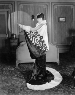 Theda Bara, on-set of the Silent Film "Madame Mystery", 1926
