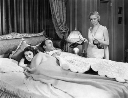 Lillian Roth, Roland Young, Kay Johnson, on-set of the Film "Madam Satan", 1930