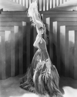 Irene Bordoni, on-set of the Silent Film "Paris", 1929