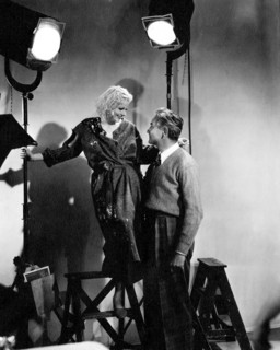 Jean Harlow, Director Victor Fleming, on-set After Scene Cut From Film "Reckless", 1935