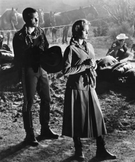 Jeffrey Hunter, Constance Towers, on-set of the Film "Sergeant Rutledge", 1960