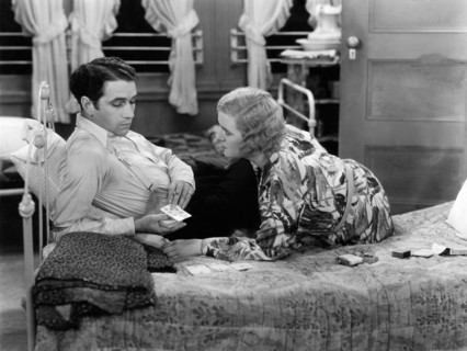 Donald Cook, Winnie Lightner, on-set of the Film "Side Show", 1931