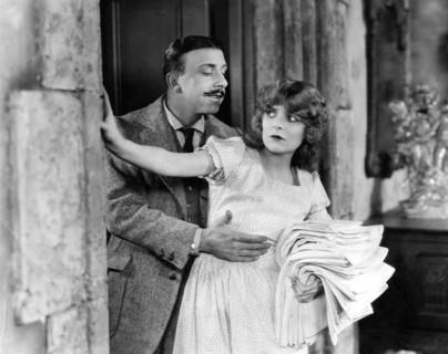 Stuart Holmes, Blanche Sweet, on-set of the Silent Film "Tess of the D'Urbervilles", 1924