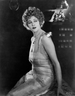 Anna Q. Nilsson, on-set of the Silent Film "Too Much Money", 1926