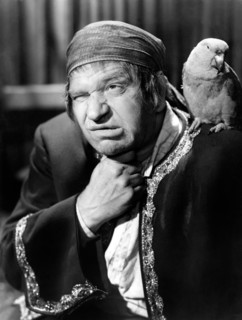 Wallace Beery, on-set of the Film "Treasure Island", 1934