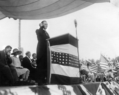Calvin Coolidge, U.S. President, Making Speech, circa 1920's