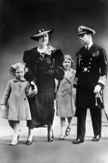 King George VI, H.M. Queen Elizabeth, Princesses Elizabeth and Margaret, of England, ca. late 1930s