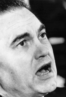 Alabama Governor George Wallace at Press Conference, Close-Up Portrait, Montgomery, Alabama, USA, March 14, 1965