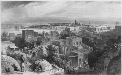View of Tyre, Drawing A.C. Warren, Engraving by L. Delnoce, circa 1880