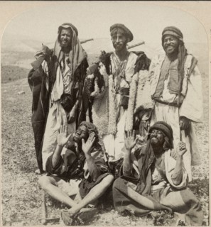 Bedouin Robbers, Wilderness of Judea, Near the Road to Jericho, Palestine, Single Image of Stereo Card, 1896