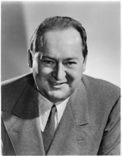 Edward Arnold, Publicity Portrait, on-set of the Film "The Youngest Profession", MGM, 1943
