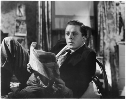 Richard Attenborough, on-set of the Film "Dulcimer Street" (aka London Belongs to Me), 1949