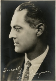 Actor Lionel Barrymore, Publicity Portrait, circa 1925