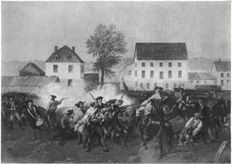 Battle of Lexington, 19 April 1775, Painted by Alonzo Chappel (1828-1887), Engraving Printed 1913