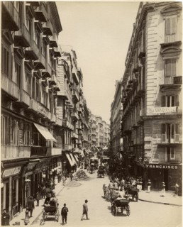 Street Scene, Via Roma (now Toledo) Naples, Italy, Albumen Print, circa 1880