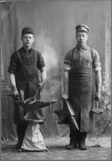 Two Blacksmiths, Portrait, circa 1900