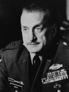 George C. Scott, on-set of the Film "Taps", 1981