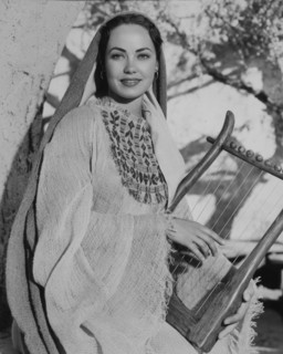 Betta St. John, on-set of the Film "The Robe", 1953