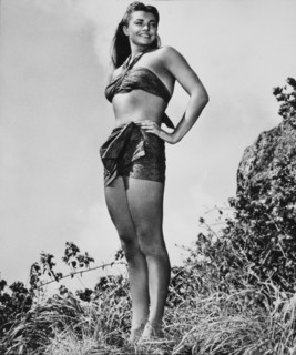 Esther Williams, on-set of the Film "Pagan Love Song", 1950