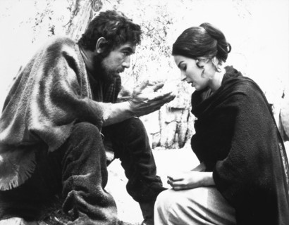 Anthony Quinn, Silvana Mangano, on-set of the Film "Barabbas", 1961