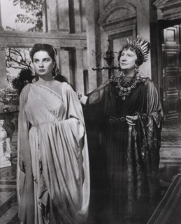 Jean Simmons (right), on-set of the Film "The Robe", 1953