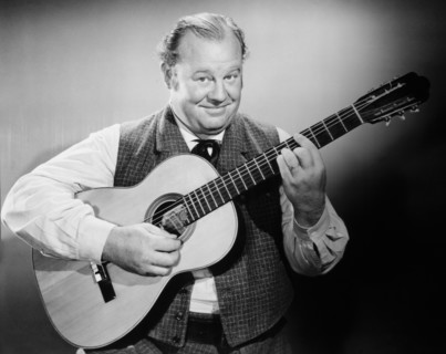Burl Ives, on-set of the Film "Sea Station", 1948