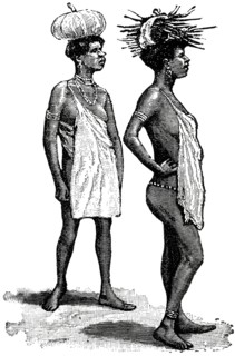 Two Female Swazi Carrying Objects on Heads, Southeastern Africa, "Classical Portfolio of Primitive Carriers", by Marshall M. Kirman, World Railway Publ. Co., Illustration, 1895