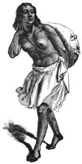 Water Carrier of the Sudan, Africa, "Classical Portfolio of Primitive Carriers", by Marshall M. Kirman, World Railway Publ. Co., Illustration, 1895