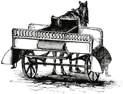 Horse-Drawn Outside Jaunting Car, England, "Classical Portfolio of Primitive Carriers", by Marshall M. Kirman, World Railway Publ. Co., Illustration, 1895