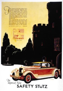 Stutz Motor Car Company of America Advertisement for New Improved Safety Stutz Automobile, 1927