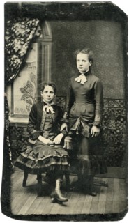 Portrait of Two Young Women, One Seated, circa 1870