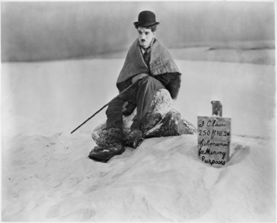Charles Chaplin, on-set of the Silent Film “The Gold Rush”, 1925