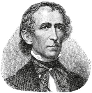 John Tyler (1790-1862), 10th President of the United States, Engraving, 1889