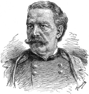 General Nelson A. Miles (1839-1925), Civil War, U.S. Army Campaigns against Native American Tribes, Spanish-American War, by Artist V. Grebayedoff, Book Illustration from “Indian Horrors or Massacres ...