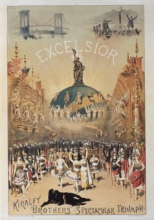 Kiralfy Brothers' Spectacular Triumph, Excelsior, Poster, circa 1883